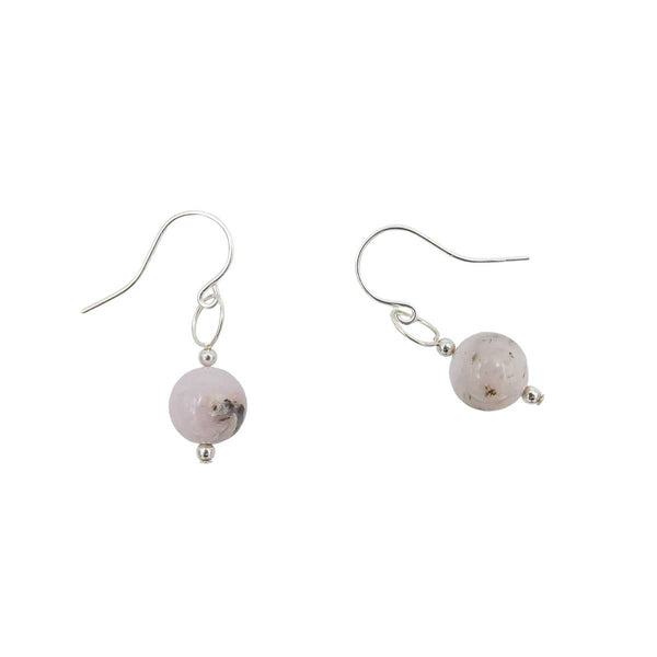 Handmade Petite Pink Peruvian Opal Sterling Silver Natural Stone Earrings ~ Earth Song Jewelry