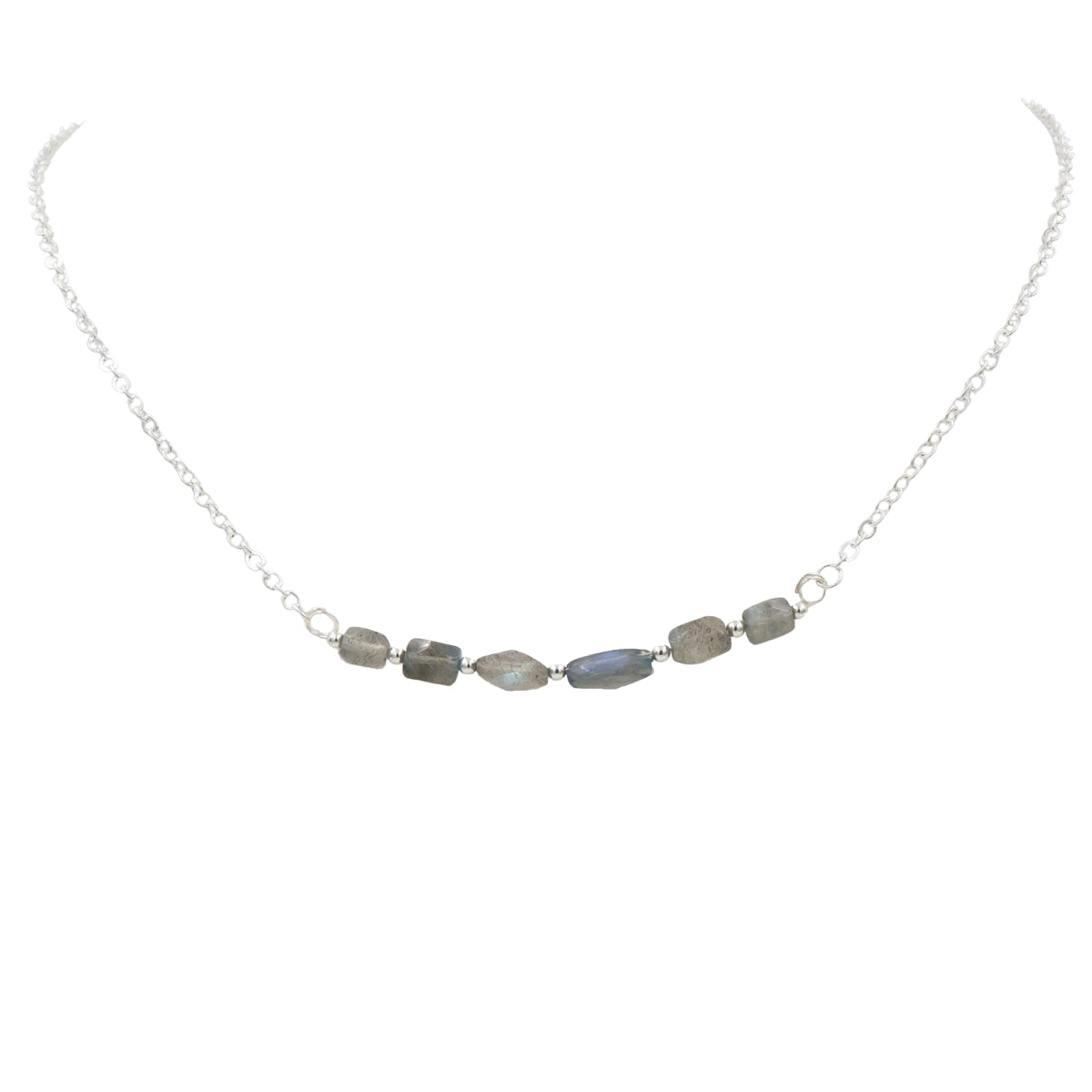 Earth Song Jewelry Handmade Labradorite Necklace Set In Silver