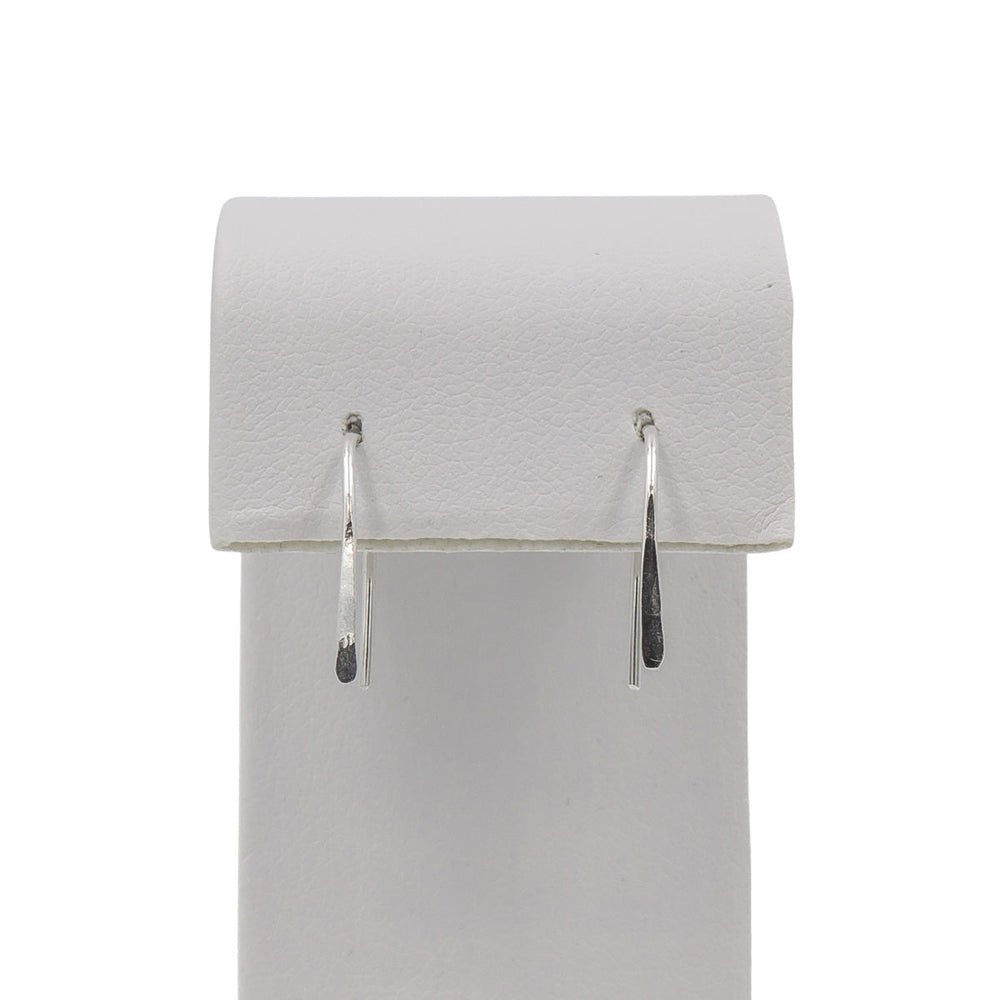 Earth Song Jewelry Handmade Hammered Sterling Silver Horseshoe Earrings front view