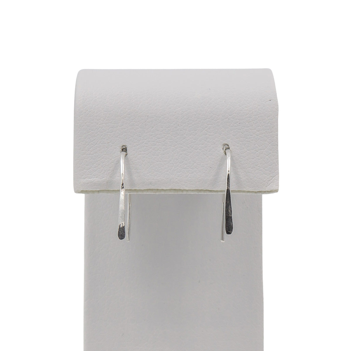 Earth Song Jewelry Handmade Hammered Sterling Silver Horseshoe Earrings front view