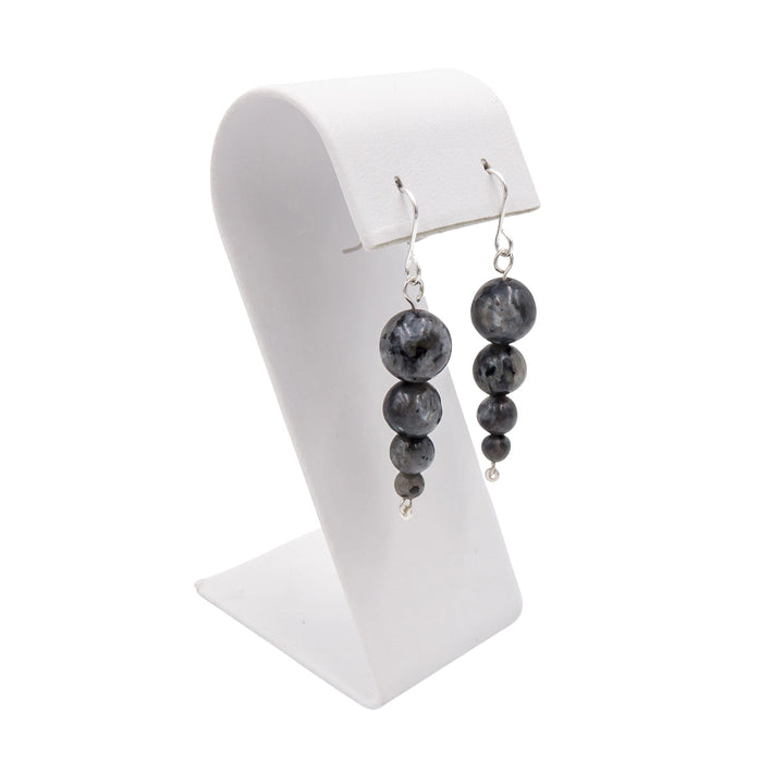 Earth Song Jewelry Black Moonstone Larvikite Earrings - Eco-Friendly Handmade In Colorado, USA