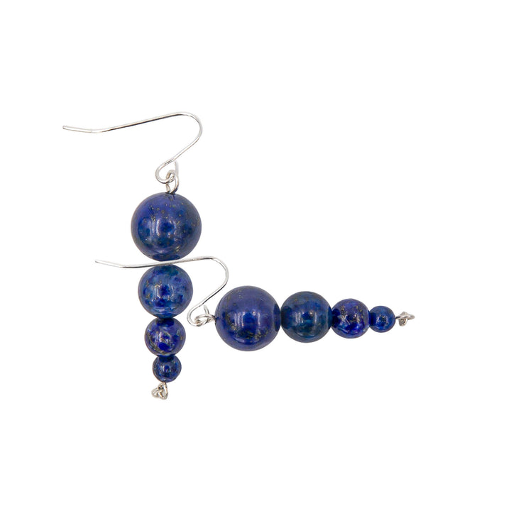 Earth Song Jewelry Blue Lapis Lazuli Pendulum Sterling Silver Earrings - Eco-Friendly handmade in Colorado, USA