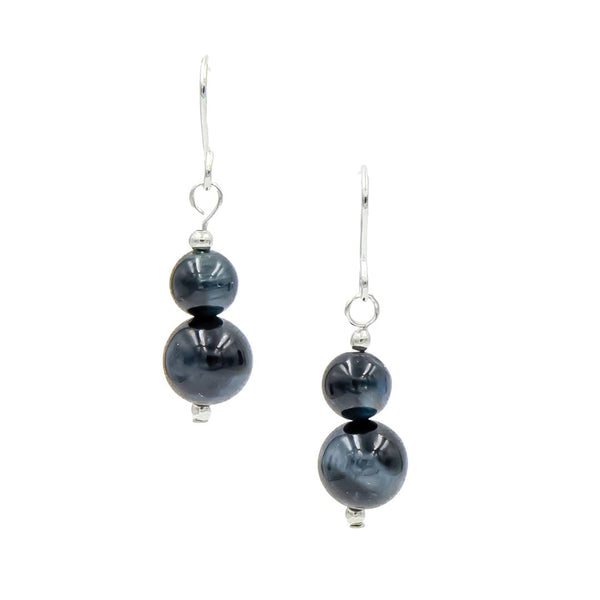 Earth Song Jewelry ~ Earrings with Blue Tigereye stones. 