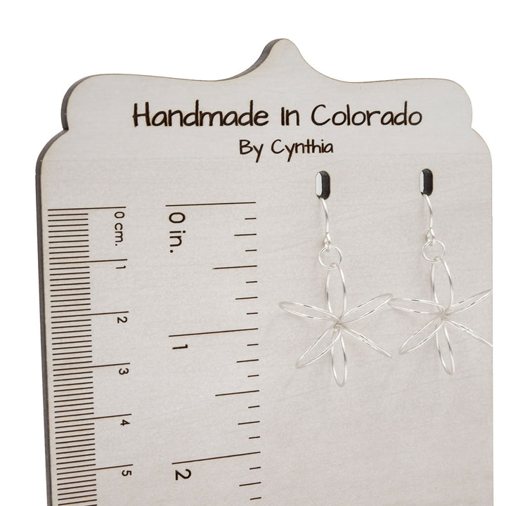 Earth Song Jewelry Sizing guide for Modern Sterling Silver Artsy Snowflake Loop Earrings - Artisan Jewelry Handmade In Conifer, Colorado