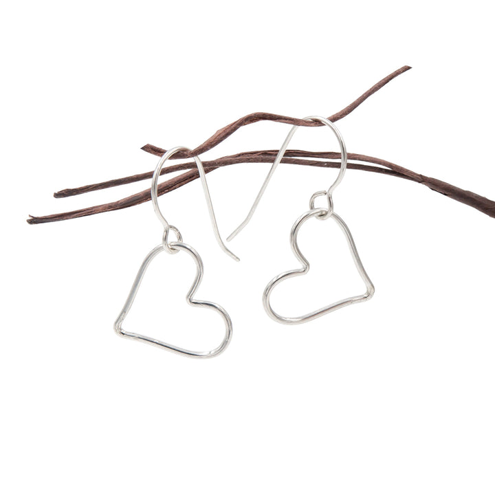 Earth Song Jewelry Handmade Dangling Hearts Sterling Silver Earrings ~ Perfect for Valentine's Day, an Anniversary or Birthday!