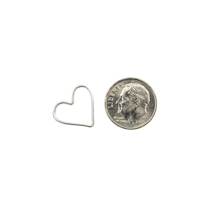 Size of Earth Song Jewelry Handmade Hammered Hearts Sterling Silver Earrings ~ Perfect for Valentine's Day, an Anniversary or Birthday!