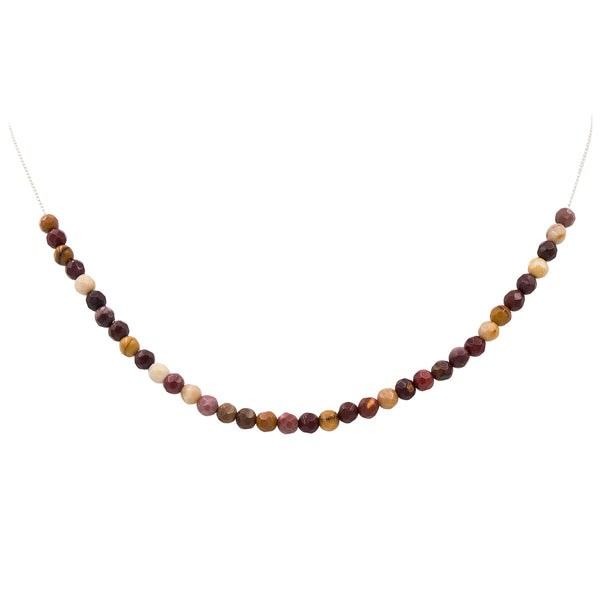 Earth Song Jewelry Handmade Sterling Silver Natural Mookaite Stone Necklace
