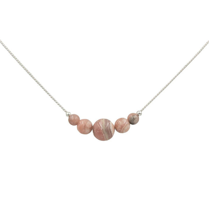 Earth Song Jewelry - Pink Rhodochrosite Sterling Silver Handmade Necklace