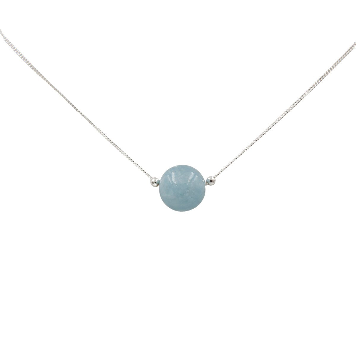 Earth Song Jewelry - Handmade Sterling Silver Aquamarine Solitaire Necklace