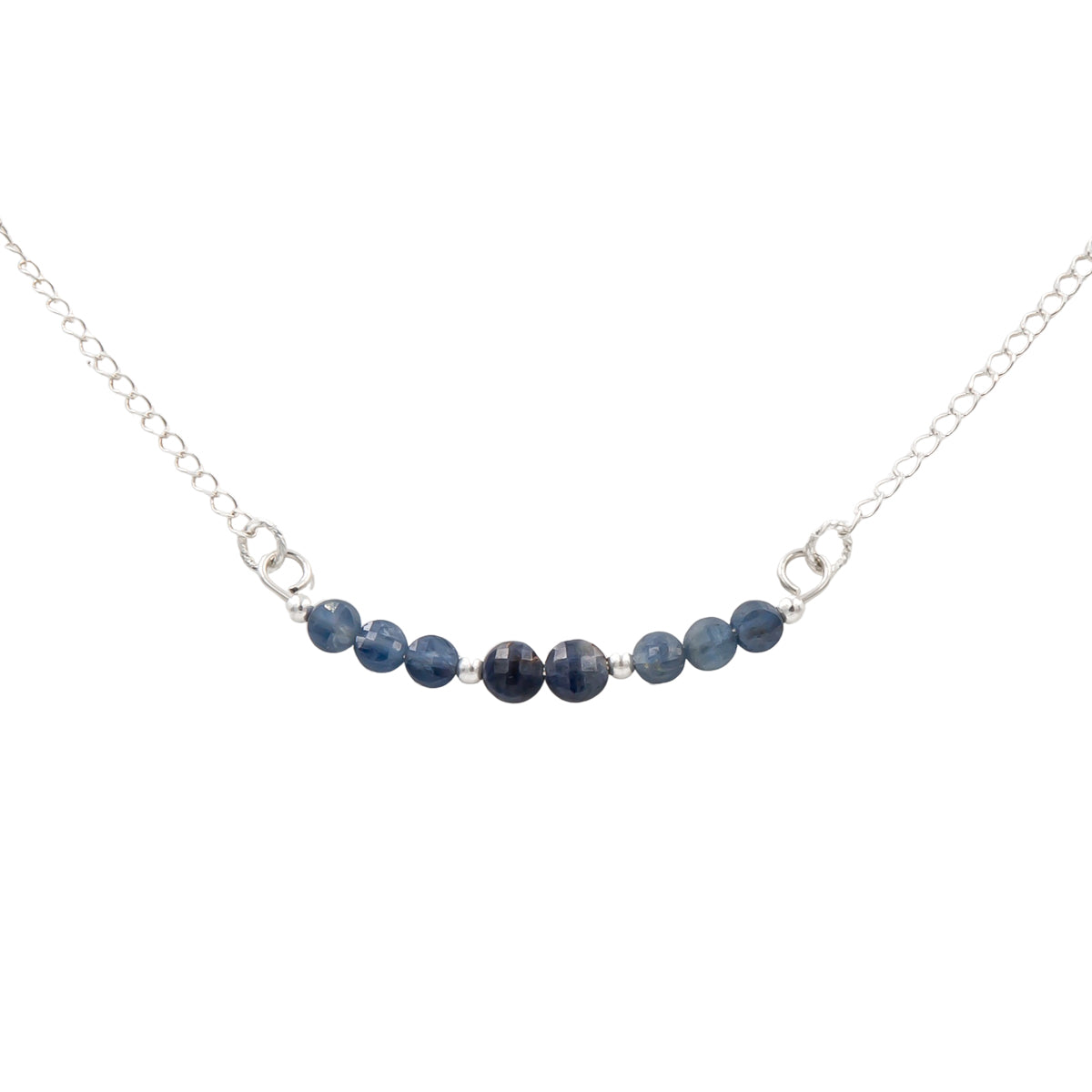Earth Song Jewelry Sparkling Sapphires Handmade Sterling Silver Necklace