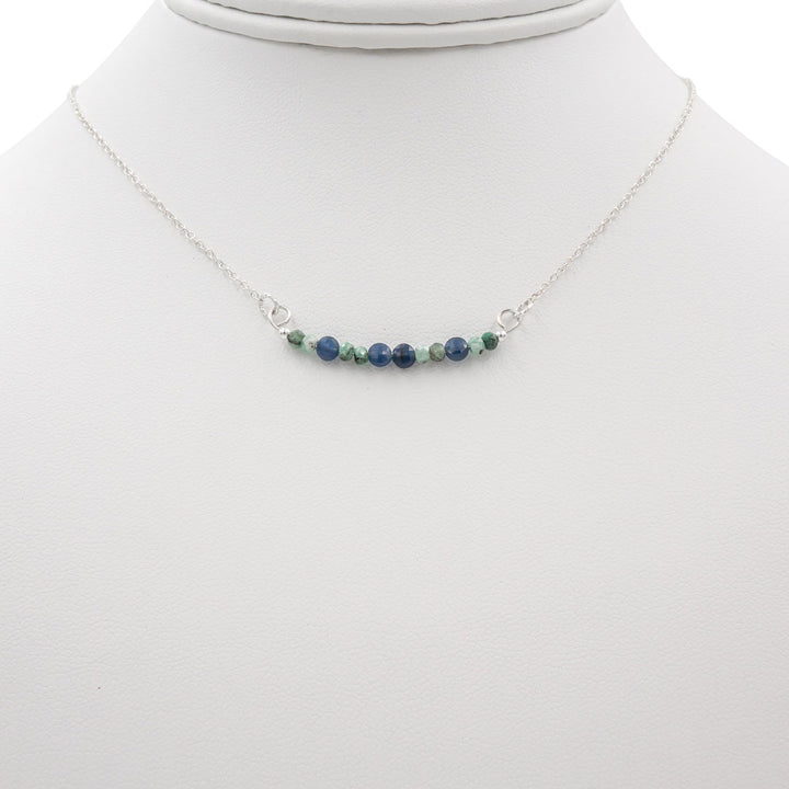 Handmade Raw Beauty Necklace ~ Sapphires & Emeralds - Earth Song Jewelry 2
