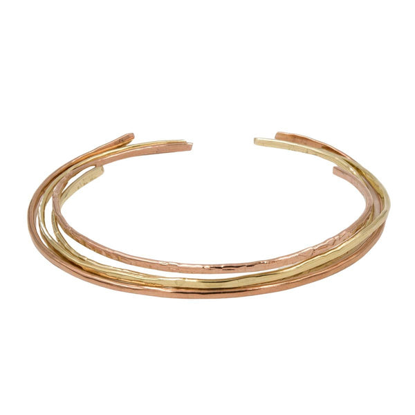 Earth Song Jewelry ~ Handmade hammered copper brass bangle cuffs