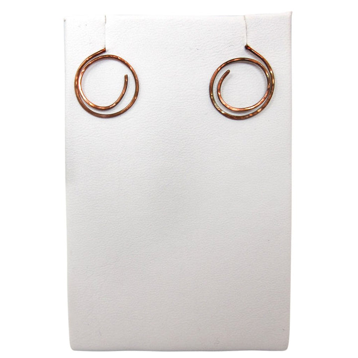 Earth Song Jewelry ~ Handmade Hammered Copper Swirls On Posts - Earth Song Jewelry 2