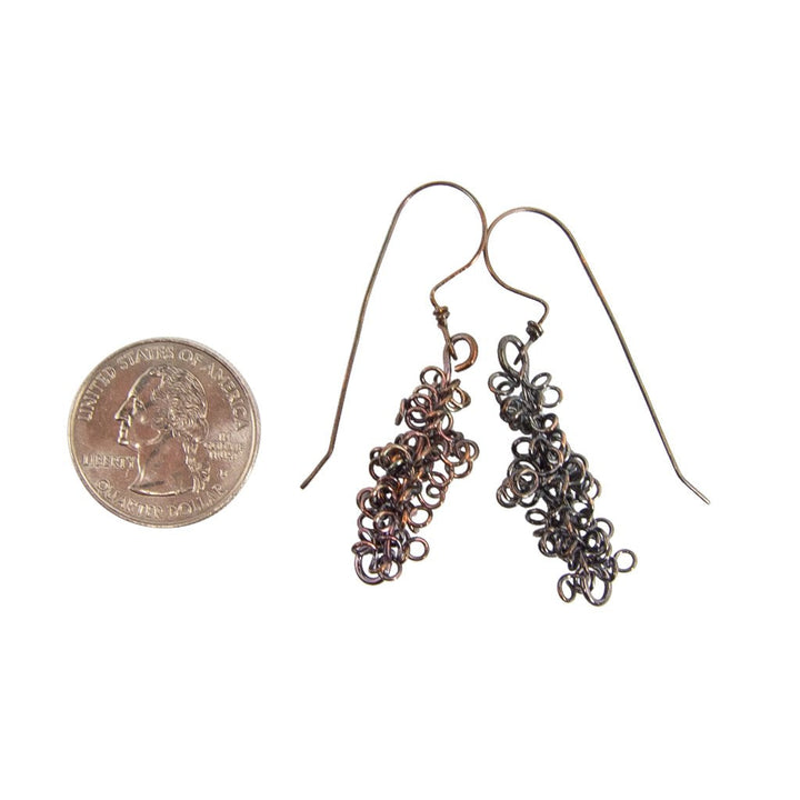 Earth Song Jewelry ~ Masses of Copper Coils Handmade Earrings