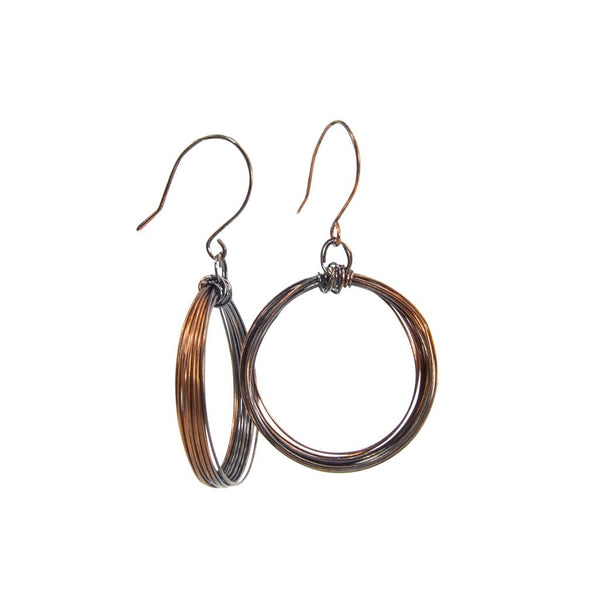 Earth Song Jewelry ~ Copper Looped Hoops Handmade Earrings