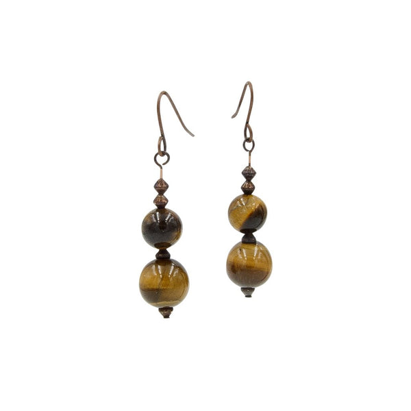 Earth Song Jewelry Tigereye Copper Handmade Earrings