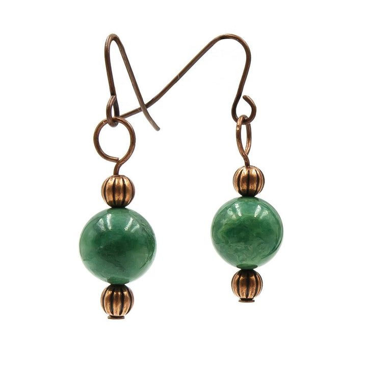 Earth Song Jewelry ~ Verdite On Copper Handmade Earrings