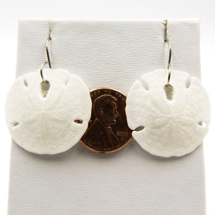 Earth Song Jewelry ~ By The Sea - Handmade Sterling Silver Sand Dollar Earrings Sizing