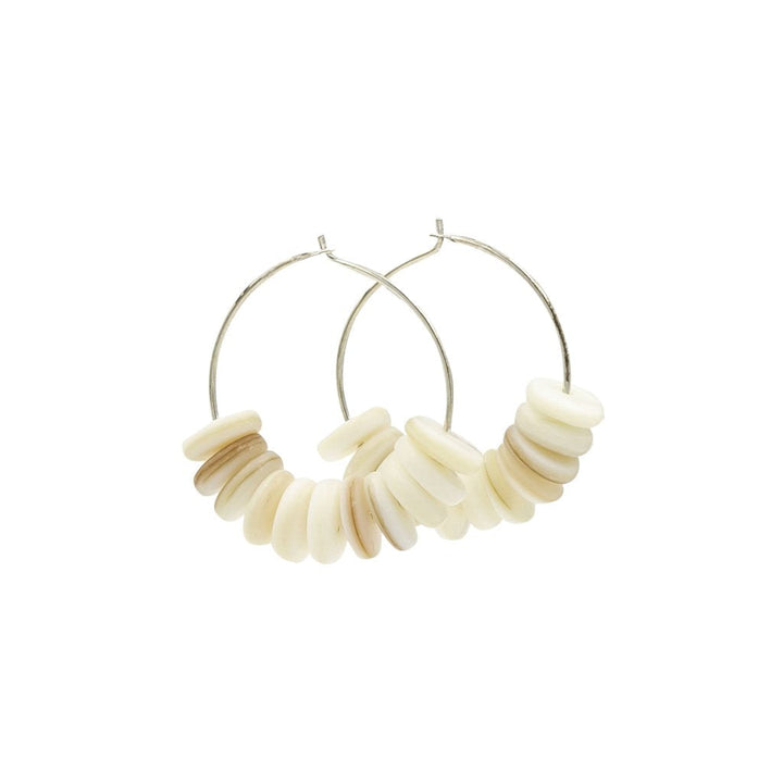 Seashells By the Seashore Silver Hoop Earrings Earth Song Jewelry Jewelry