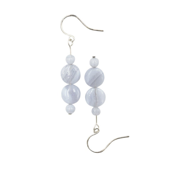 Earth Song Jewelry Jewelry - Blue Lace Agate Silver Earrings