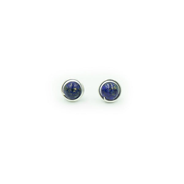 Earth Song Jewelry ~ Sterling Silver Lapis Lazuli Posts ~ Handmade