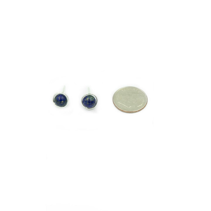 Earth Song Jewelry ~ Sterling Silver Lapis Lazuli Posts ~ Handmade