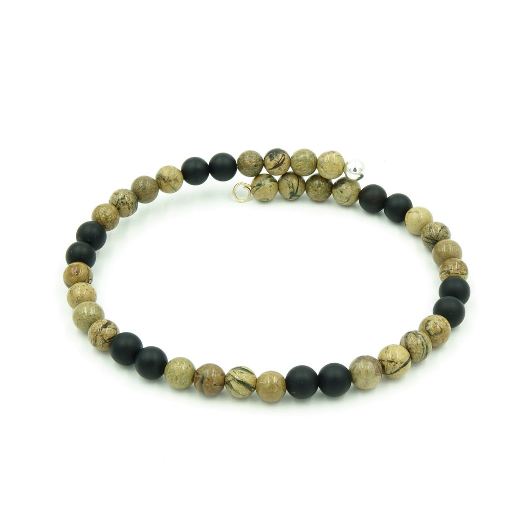 Earth Song Jewelry ~ Handmade Verdite And Black Agate Bracelet - The Perfect Gift For Dad!