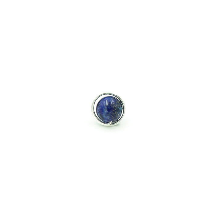 Earth Song Jewelry ~ Handmade Sterling Silver Lapis Lazuli Single Stud Post Perfect For Dad